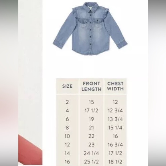 Matilda Jane Lyles Chambray Denim Button Down Shirt. Long Sleeve. Size 4. EUC. - Picture 15 of 15